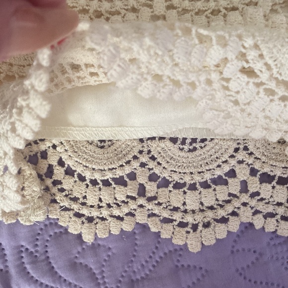 Cream Colored NWT Tiered Layered Cutout Shorts - Picture 14 of 15